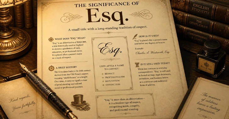 How to Use Esq. in a Name or Formal Correspondence
