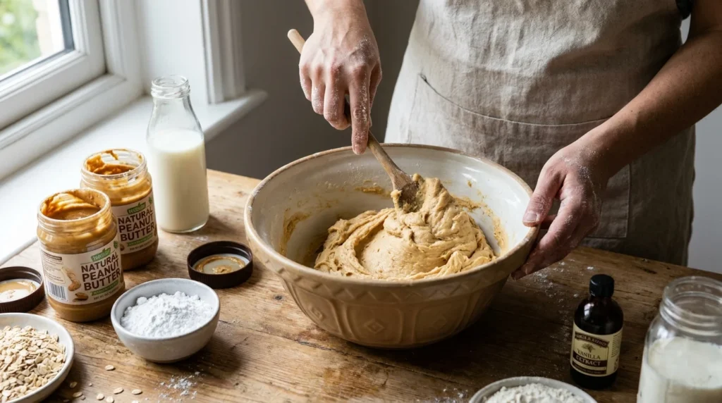 How to make peanut butter cookies no eggs, step by step