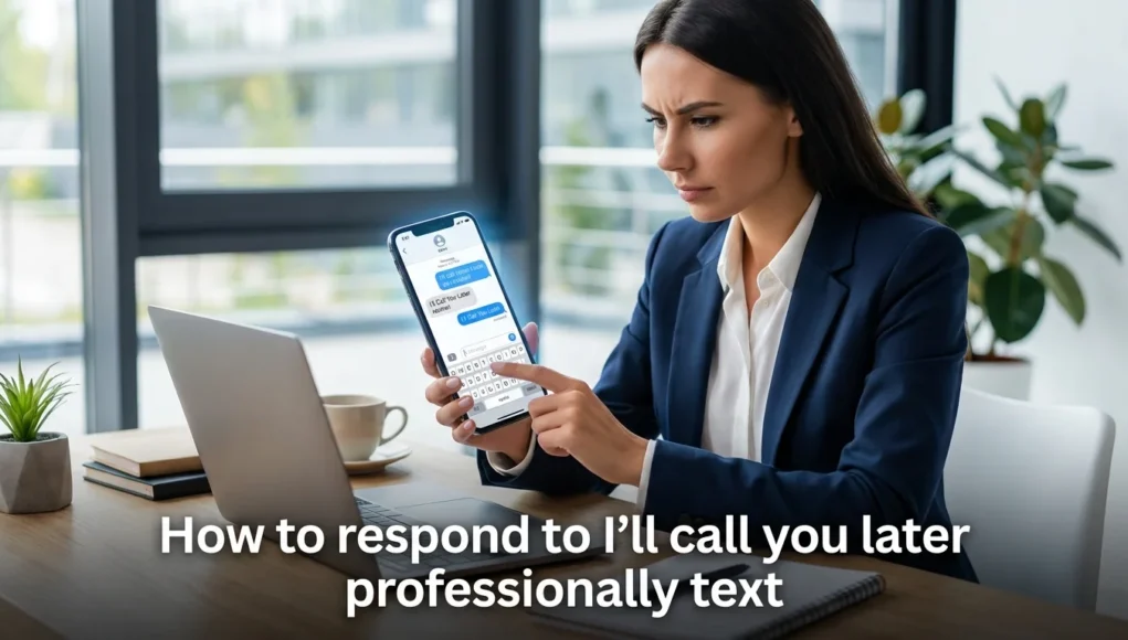 How to Respond to I'll Call You Later Professionally Text